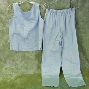 EUC Susan Bristol Solid Blue Pantsuit Vintage Size S   S-8792